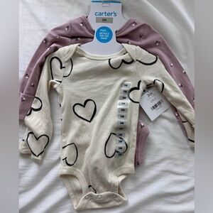 NWT Carters 2 Piece Onesie Lot - 3mo